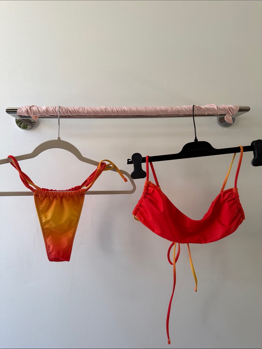 Red & Orange Ombre Two-Piece Bikini Set